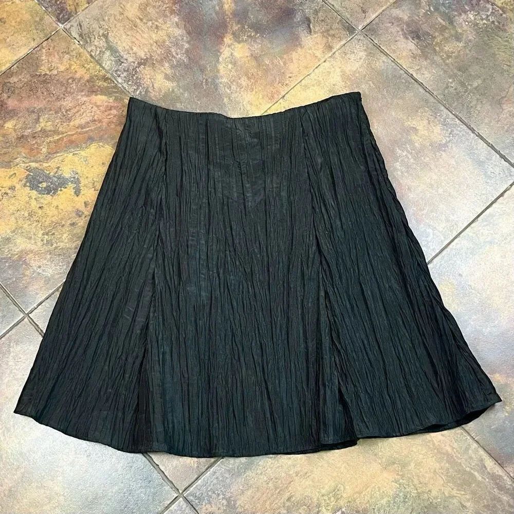 MSK Black Crape A-line Side Zip Skirt 3X